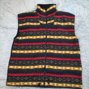 Impact Vest Mens XL Aztec‎ Gorpcore Outdoors Zip Up Soft Fleece Comfort Casual